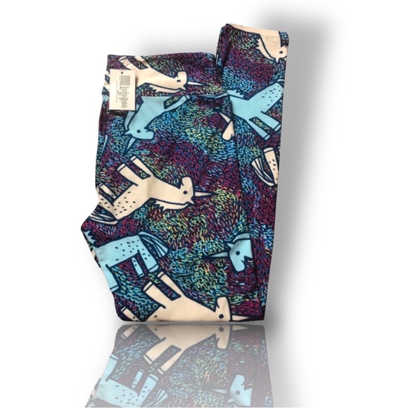 Unicorn LuLaRoe Leggings Rare Hard to Find Print Size OS (2-10) New - Picture 1 of 4